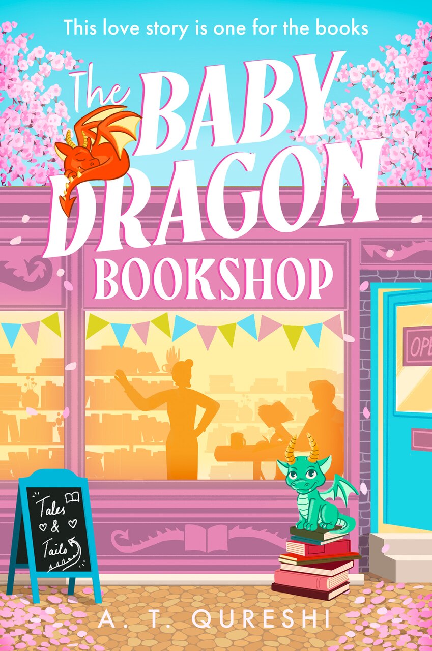 Omslag van The Baby Dragon Bookshop van A.T. Qureshi