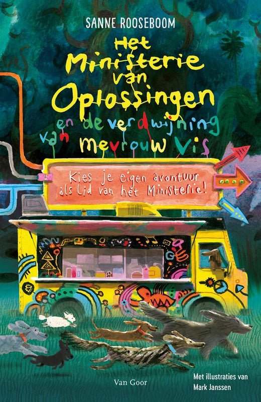 Omslag van Ministerie van Oplossingen en de verdwijning van mevrouw Vis van Sanne Rooseboom, paperback