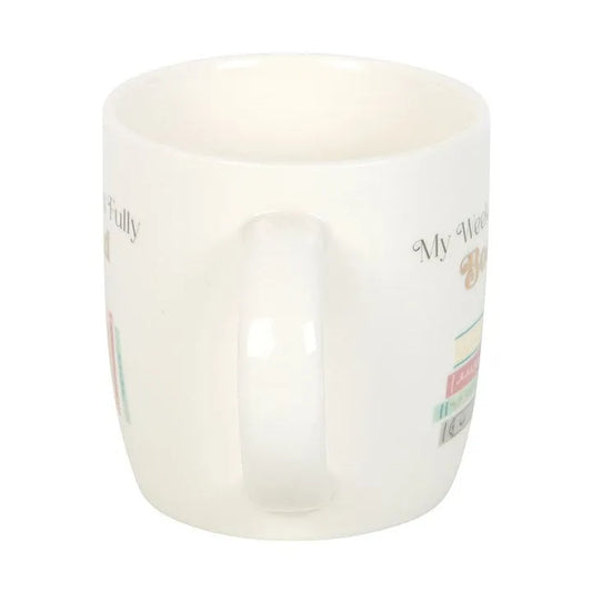 My Weekend is Fully Booked Mug – mok van Tea & Tales