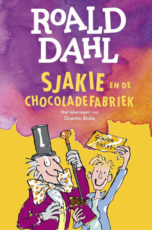 Omslag van Sjakie en de chocoladefabriek van Roald Dahl, paperback