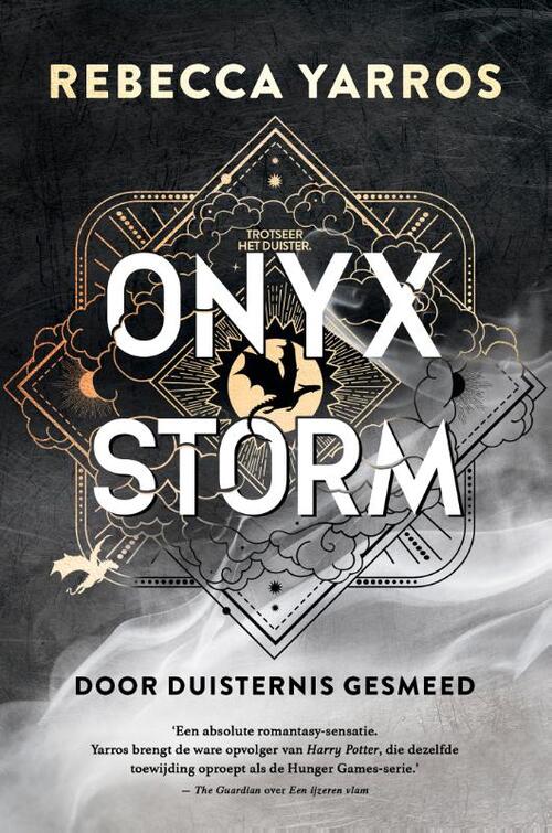 Cover van Onyx Storm, Door duisternis gesmeed, van Rebecca Yarros