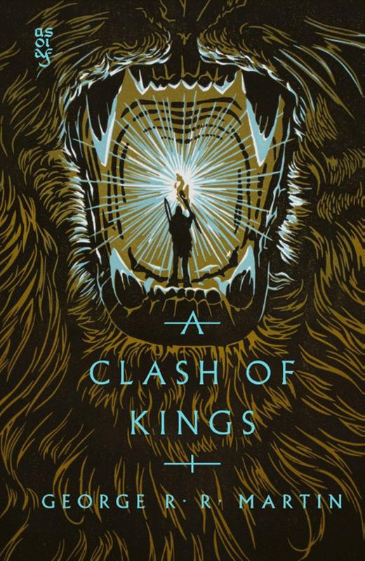 Omslag van A Clash of Kings van George R.R. Martin, speciale editie in hardcover