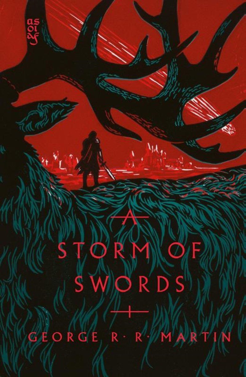 Omslag van A Storm of Swords van George R.R. Martin, speciale editie in hardcover