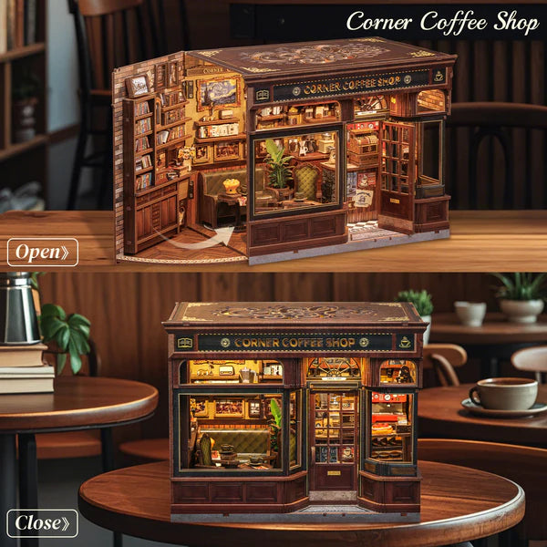 Miniatuurhuisje Corner Coffee Shop detail