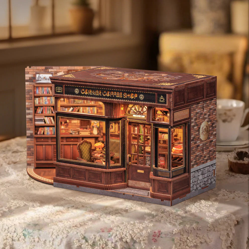Miniatuurhuisje Corner Coffee Shop detail