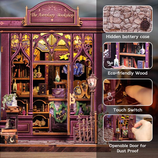 Miniatuurhuisje The Astrology Bookshop detail