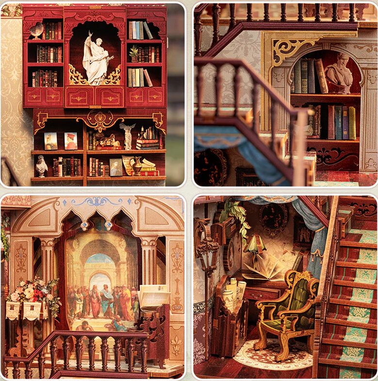Book Nook Library of Wisdom detail