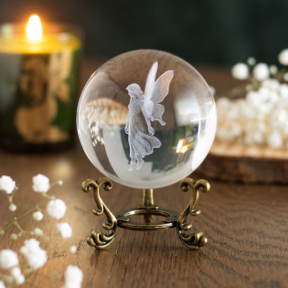 Stardust Fairy glazen bol met standaard bij Tea & Tales