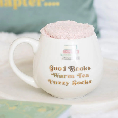 Good Books & Fuzzy Socks Mok – mok van Tea & Tales