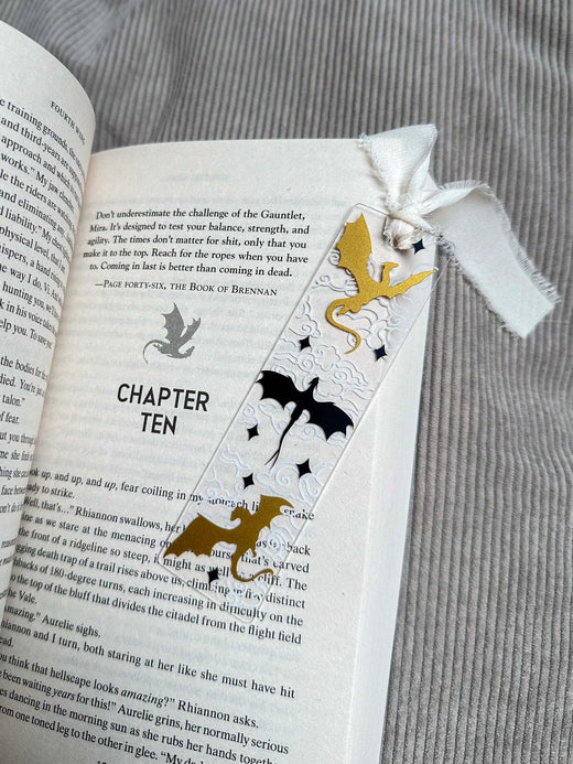 Fourth Wing transparent bookmark