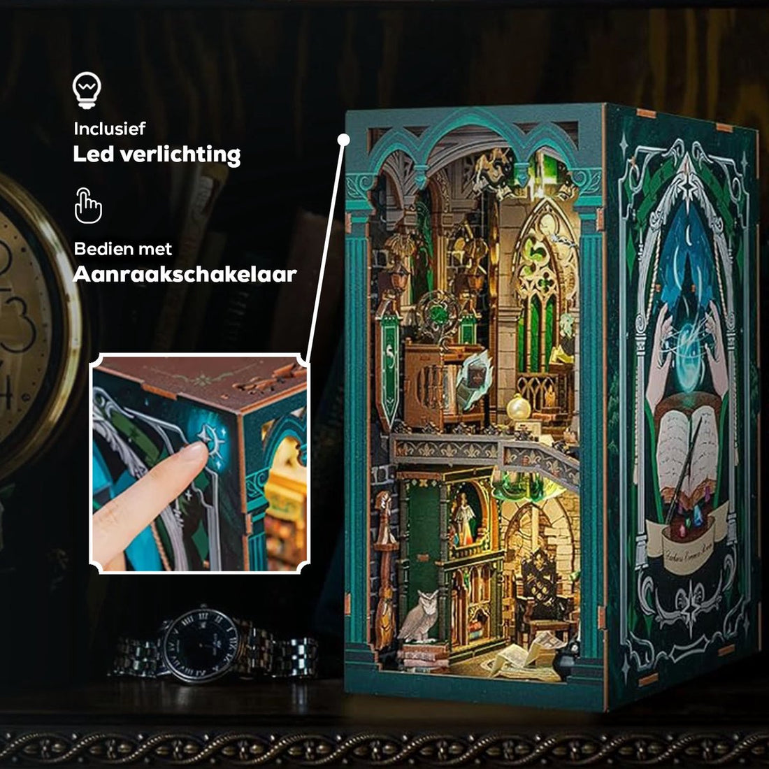 Book Nook Darkness Common Room op de boekenplank