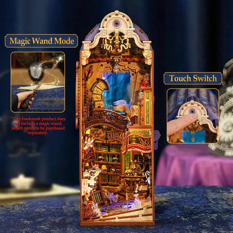 Book Nook Magical Library op de boekenplank