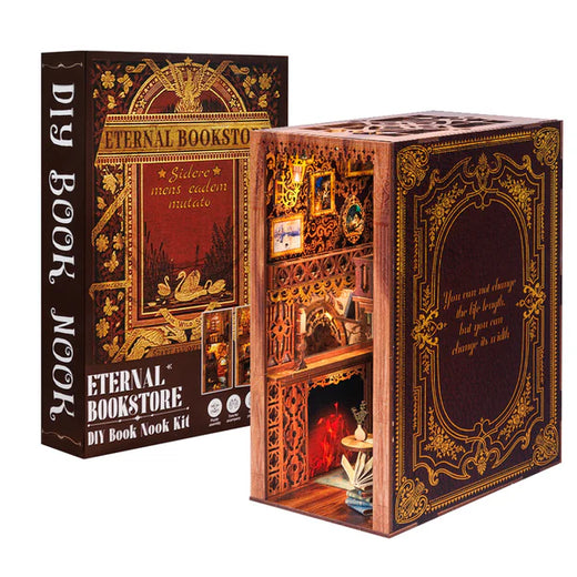 Cutebee Eternal Bookstore book nook, houten DIY bouwpakket voor je boekenkast