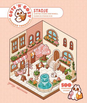 Omslag van Cute 'n' Cozy Sticker Therapie: Stadje van Zenny Abanales